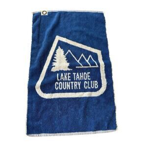 Martex Blue White Cotton Blend Lake Tahoe Country Club Golf Towel